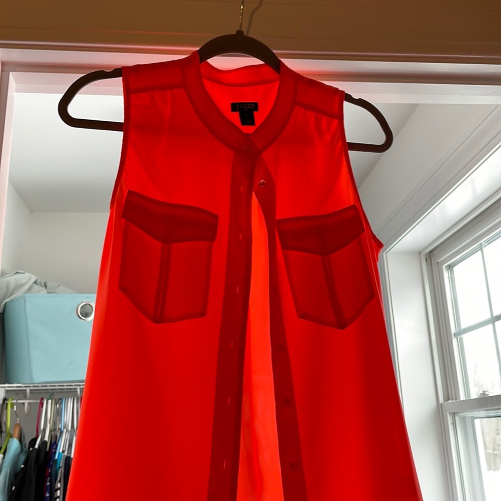 Peach/Orange Jcrew Blouse - NWOT